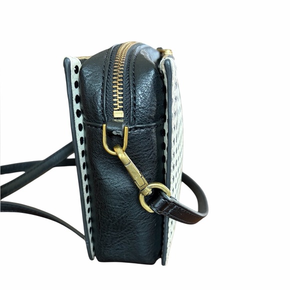 Fossil Black and White Woman’s Campbell Polka Dot Crossbody Bag - Picture 5 of 13